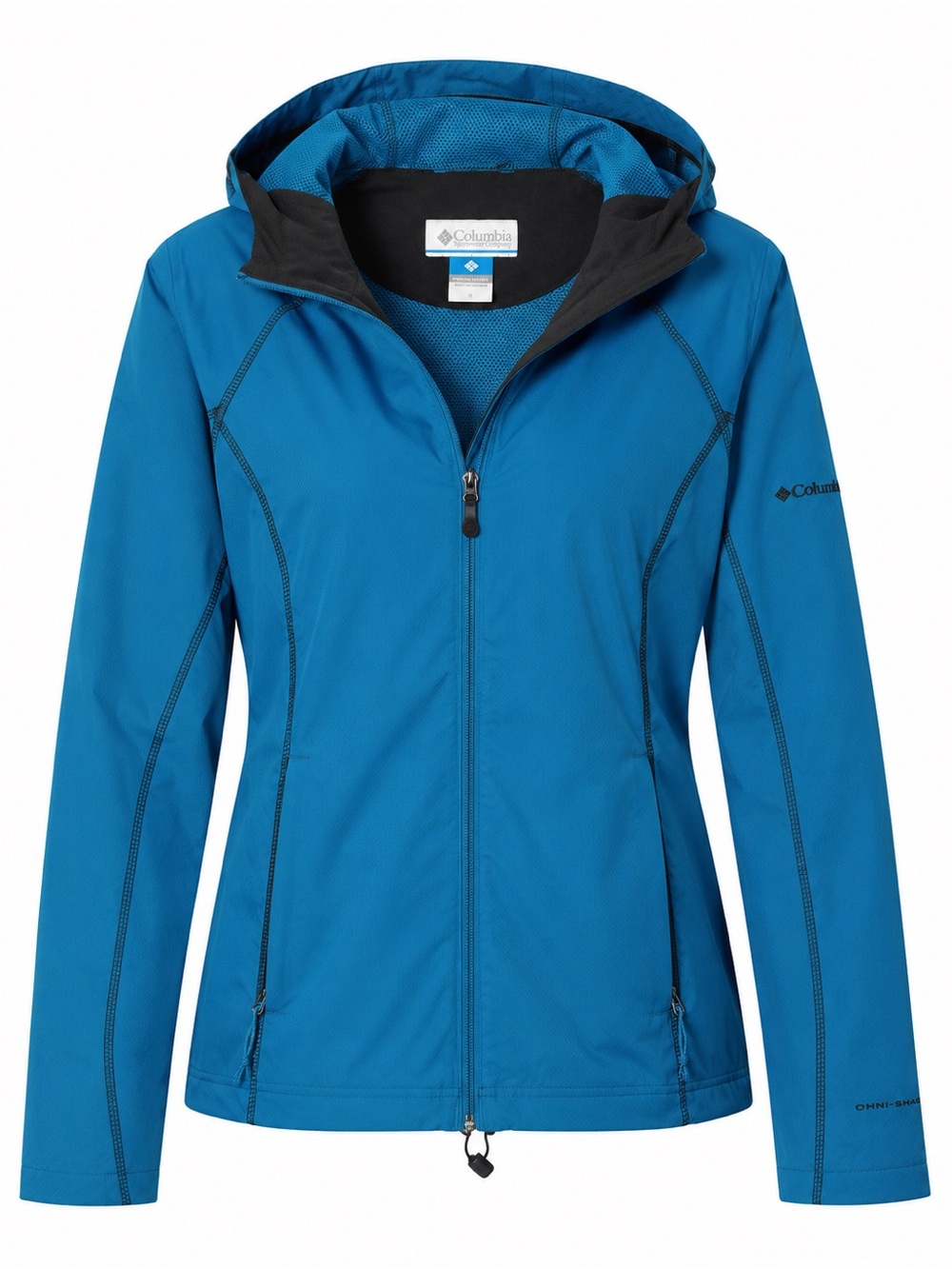 Columbia Interchange Omni-Shade Hooded Softshell Jacket Women’s Large Blue Zip
